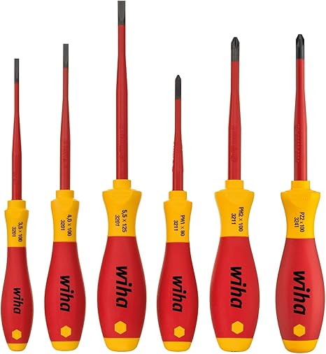 Wiha 3201 Softfinish Electric Slimfix Schlitz Phillips Pozidriv Xeno Flat Screwdriver Set 6 Pieces Amazon Com