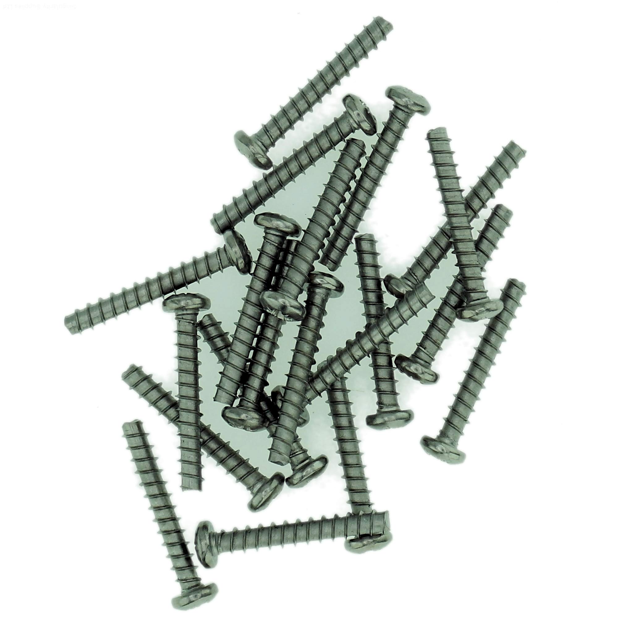 D3.5 (3.5mm x 8mm) Pozi Pan Screws for Plastic (Trilobular) - Stainless Steel (A2) (Pack of 20)