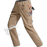 Rapoo Ripstop Water Resistant Cargo Tactical Pants for Men EDC Hiking Work Military Army Pants with 9 Pockets
