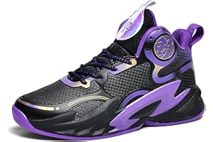 Huogra Boys Basketball Shoes Breathable Indoor Athletic Shoes Youth Outdoor Fashion Sneakers Comfortable Basketball Shoes for Girls