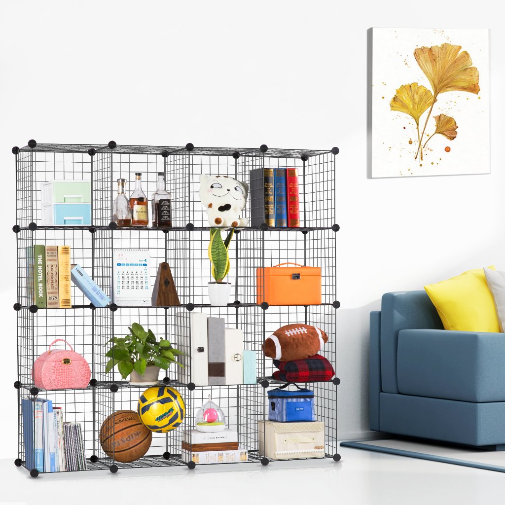 LANGRIA Metal Wire Storage Cubes, Modular Shelving Grids, DIY Closet 712073186399 eBay