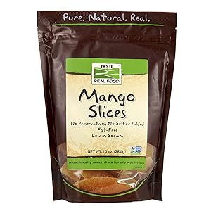 NOW Foods, Mango Slices, No Preservatives or Added Sulfur, Fat-Free and Low-Sodium, 10-Ounce