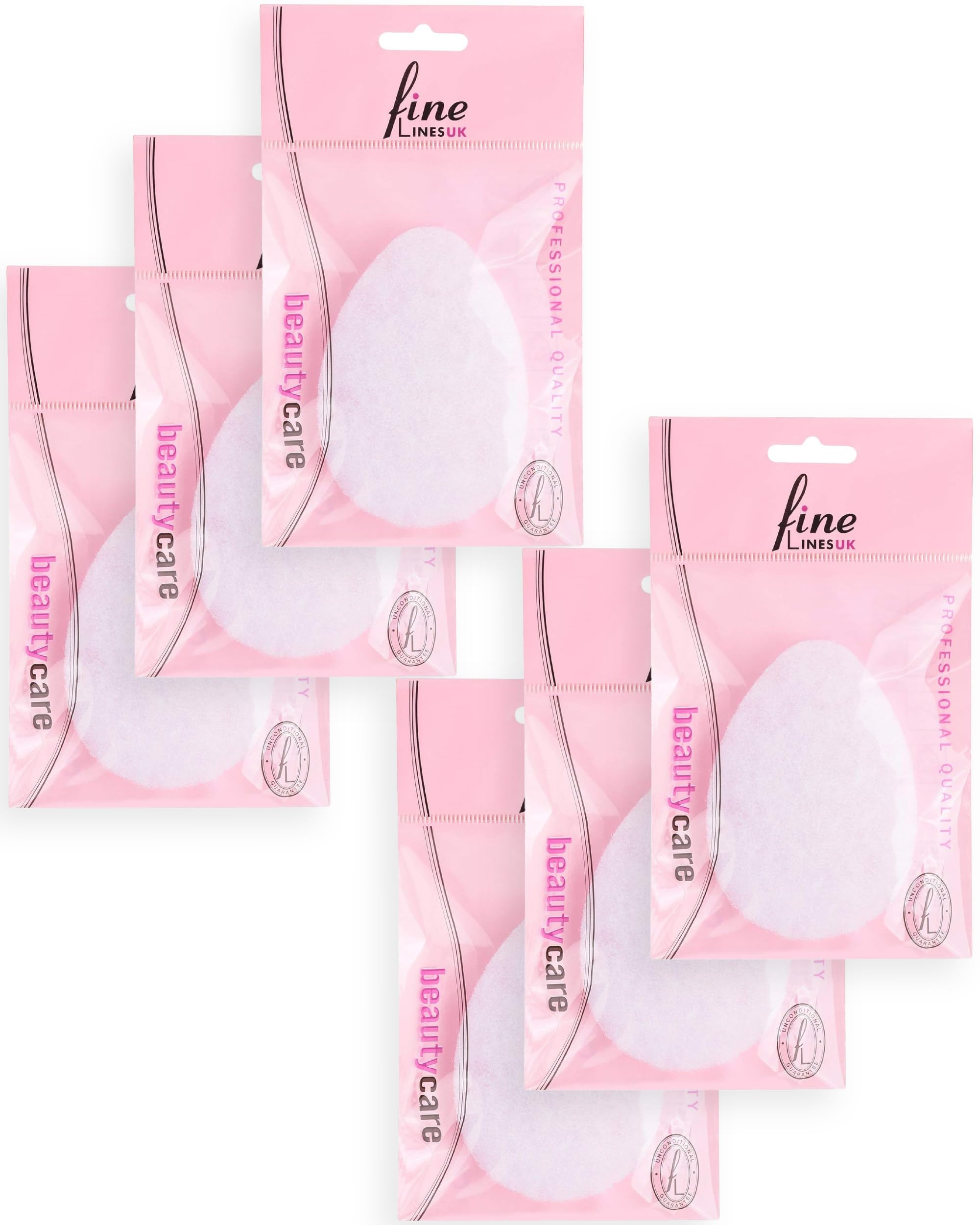 Fine Lines - Exfoliating Face Scrub Sponge, Pack of 6 | Face Cleansing Sponge for Women and Men