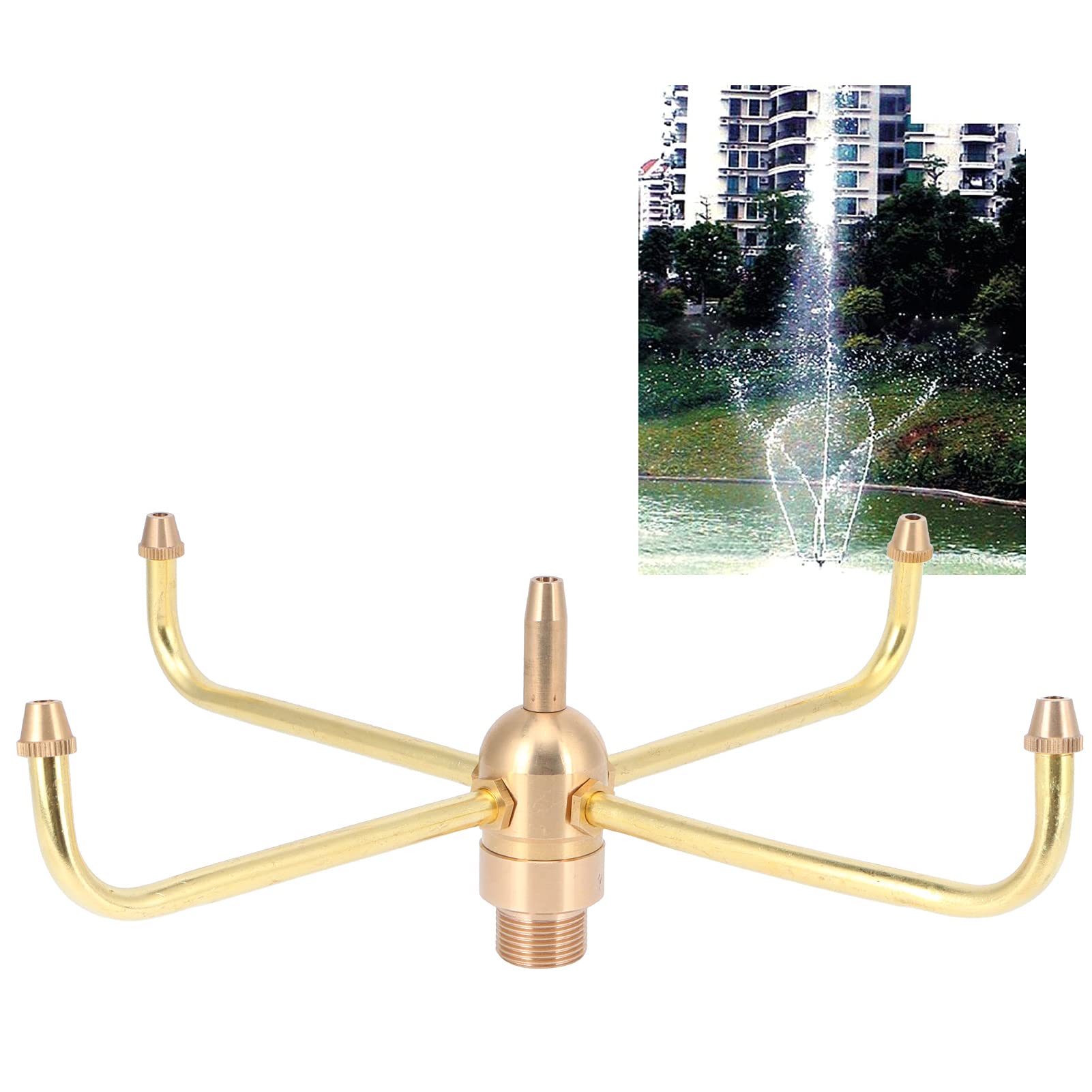 AMONIDA Rotating Fountain Nozzles, Rotate Water Fountain Landscape Nozzle for Home for Garden Pond