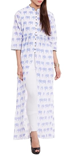 front cut long frock