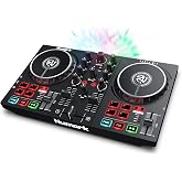 Numark Party Mix II DJ Controller with Built-in Lights | 2-Decks, 2 Filter FX Knobs, DJ Mixer, Touch-Capacitive Wheels, Integrated Audio Interface, and Serato DJ Lite