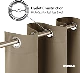 Deconovo Thermal Curtain Eyelet Taupe 55 x 69 Inch Blackout One Panel view 5