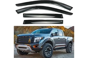 AOKAILI Rain Guards Window Visor Compatible with 2017-2023 Titan & 2016-2023 Titan XD Crew Cab,4Pcs Dark Smoked Sun Window Deflectors