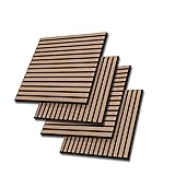 Acoustic Wood Slat Wall Panels, 4-Pack – 23.6 x