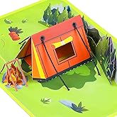 CNLITIHEKA Camping Trip Pop Up Card, Tent Camping Birthday Card, Happy Retirement Card, Happy Father's Day Card, All Occasions.