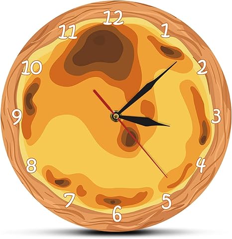 guijinpeng Wanduhren 30CM Portugiesisches Essen Ei Küchenwanduhr