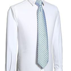 KissTies White Blue Tie 63'' XL Extra Long Ties