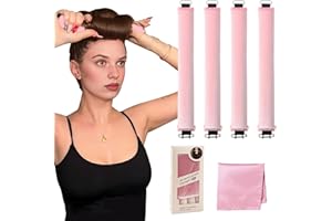 jejucy Heatless Curls Overnight, 5 Pcs Heatless Hair Curler to Sleep in Overnight Blowout Rods No Heat Hair Rollers with Scar