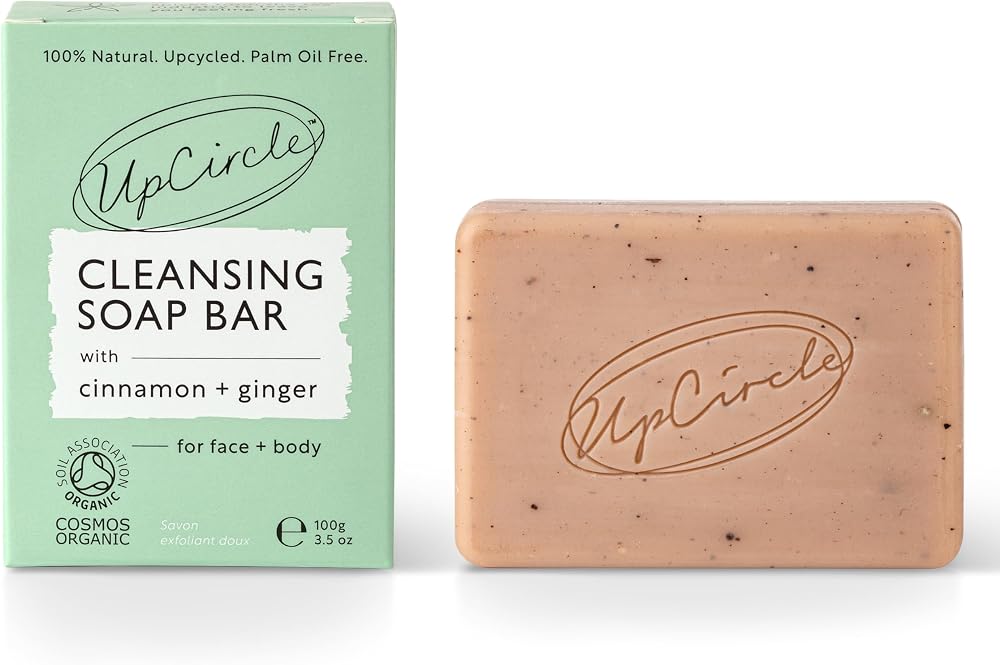 UpCircle Cinnamon Ginger Chai Soap Bar 100g Organic Vegan Cleanser