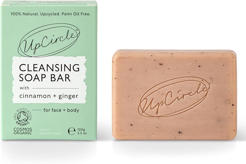 UpCircle Cinnamon Ginger Chai Soap Bar 100g Organic Vegan Cleanser