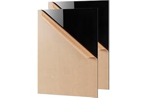 KAITELA Black Acrylic Sheet 8" x 10" Cast Plexiglass Panel 1/8" Thick (3mm) Plastic Board for Craft Project, Laser Cutting, Photography, Sign, Pack of 2