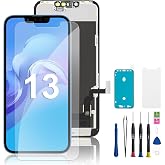 hoysg for iPhone 13 Screen Replacement, 6.1" LCD with Repair Kit | HD LCD Touch Screen Digitizer Assembly with Repair Tools, Adhesive, Waterproof Tape &amp; Screen Protector
