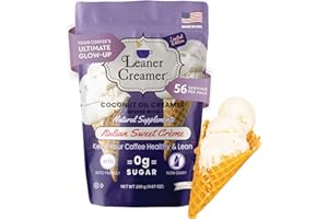 Leaner Creamer Coconut Creamer with Superfood Ingredients – Non-Dairy, Sugar-Free, Keto, Gluten-Free Powdered Coffee Creamer – Italian Sweet Creme – 280g