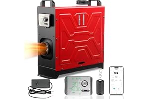 GEARLASSO 8KW Diesel Heater APP Remote Control, 12V/24V/110V Parking Air Heater, All in One Fast Heating with Muffle Silencer for Campers RV Truck Boat Bus Car Trailer Garage Home Tent