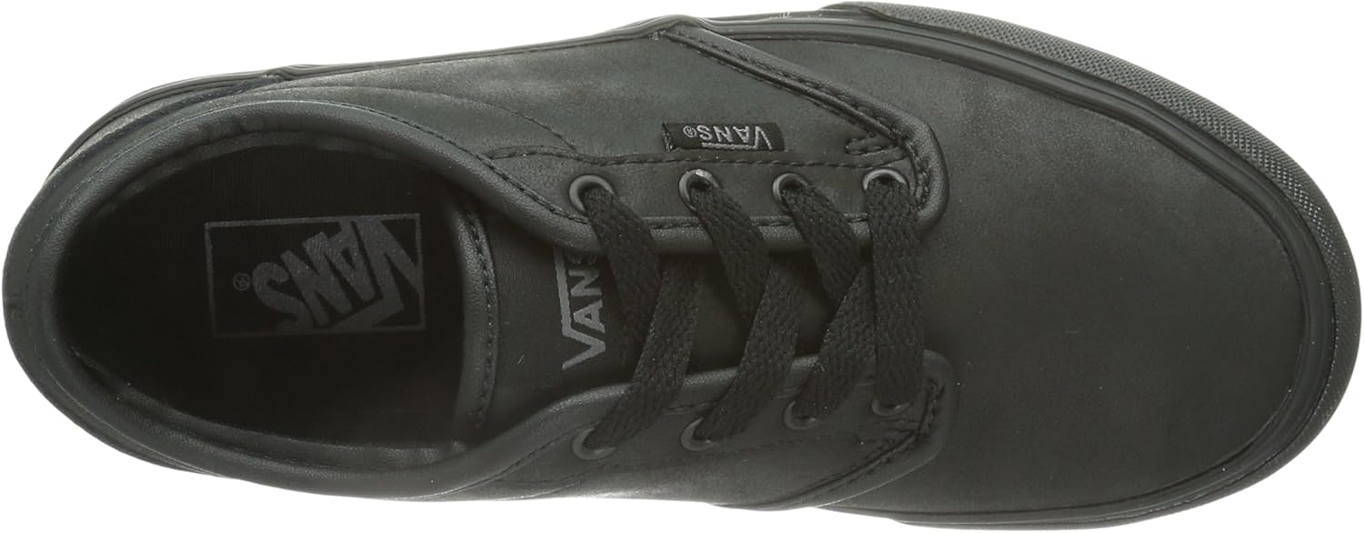 vans junior atwood leather trainer black