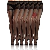 Fourluoo 6 Pairs Women Polka Dot Tights Fishnet Thigh High Stockings Dot Fishnets Leggings Mesh Pantyhose for Halloween