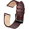 Ritche Christmas Gift Quick Release Leather Watch Band 18mm 20mm 22mm Genuine Watch Strap for Men and Women, White Elephant Gifts, Stocking Stuffers For Men