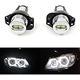 Xinctai LED Angel Eyes Halo Ring Marker Light Bulb Headlight Compatible with 2006 2007 2008 BMW E90 E91 Pre-Facelift, Pre-LCI 325i, 325xi, 328i, 328xi, 330i,330xi,335i, 335xi (White Light)