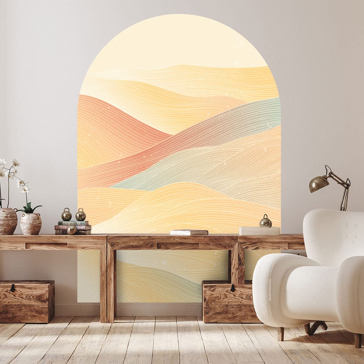 Ambiance Sticker Ramonto Dell'Arca Desert Giant Frescoes Non-Woven Wallpaper - Decorative Label | H127 x L90 cm