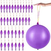 36 Pcs Purple Punch Balloons | with Rubber Band Handle for Easy Grip - Ideal for Kids&rsquo; Birthday Party Favors, Classroom &amp; Outdoor Play(Purple)