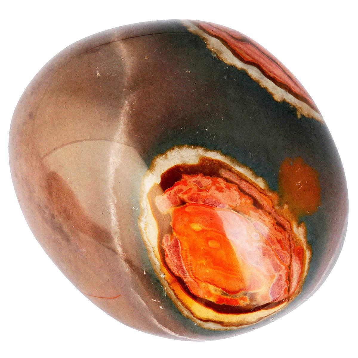 Nupuyai Ocean Jasper Irregular Tumbled Polished Stone,Pocket Palm Worry Stone for Therapy,Healing Crystal for Meditation