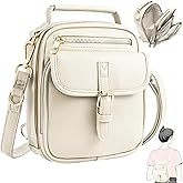 crawing Vegan Leather Crossbody Bag for Women with 2 Straps, Small Messenger Bag with Wallet, Anti Theft Shoulder Bag