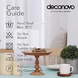 Deconovo Decorative Faux Linen Tablecloth 51x51in Light Blue Wipeable view 6