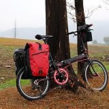 Rhinowalk 25L Waterproof Bike Pannier Bag Rear Rack Saddle Bag Red view 7