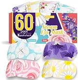 60 Pack Steam Eye Masks Disposable, Heated Eye Mask Warm Compress for Eyes | Self Heating Relaxation Gifts for Men and Women, Spa Office Sleep Travel Essentials - Lavender, Unscented, Chamomile, Rose