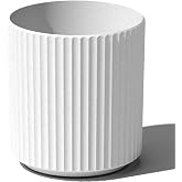 Veradek Demi Series Round Planter for Porch, Patio, Backyard | Durable Plastic-Concrete Material | Modern D&eacute;cor for Tall Plants, Flowers
