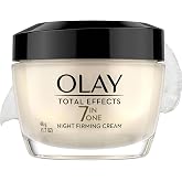 Olay Total Effects Night Firming Cream, Anti-Aging Night Face Moisturizer, 7-in-1 Benefits: Hydrates, Brightens, Visibly Evens Tone Visibly Firms &amp; Smooths, Oil-Free Non-Greasy, 1.7 oz