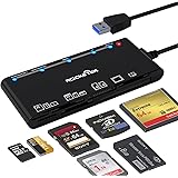 Card Reader USB 3.0, Rocketek 7 in 1 Memory Card Reader, USB 3.0 (5Gps) High Speed CF/SD/TF/XD/MS/Micro SD Card Solt All in o