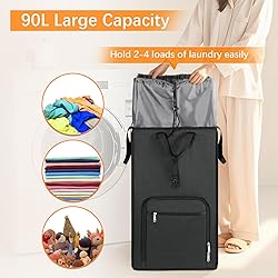 Bukere Extra Large 3 in 1 Rolling Laundry Backpack