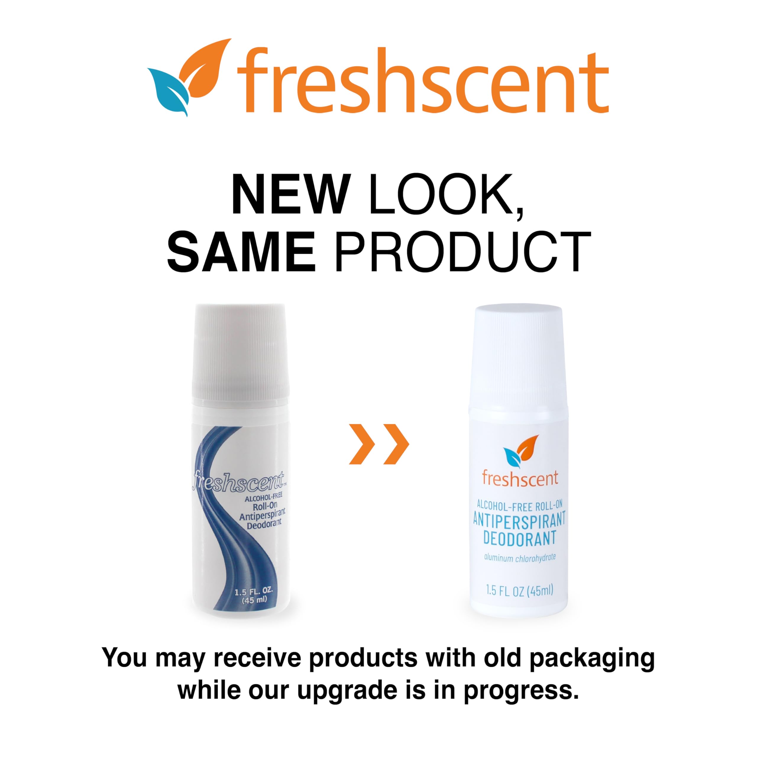 Freshscent Roll-On Deodorant Alcohol Free, 1.5 oz., Pack of 96