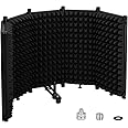 LZSIG Microphone Isolation Shield, Foldable Mic Shield with Triple Soundproof, Reflection Filter with 3/8" and 5/8" Threaded for Recording Studio, Podcasts, Singing, and Broadcasting - XL(30"x12.9")