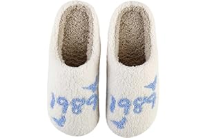 AUCOMFO 1989 Taylor Slippers For Women Men,Cute Comfy Bedroom Slippers,Fall Home Slippers House Slippers,Ladies Fuzzy Slippers,indoor Memory Foam Slippers For Womens Mens