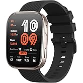 AK Silicone Band Compatible with Amazfit Bip 6 / Bip 5 Watch Band, Amazfit GTR 4 Bands, 22mm Soft Replacement Sport Strap for Amazfit Bip 6 / Bip 5 / GTR 4 Women Men