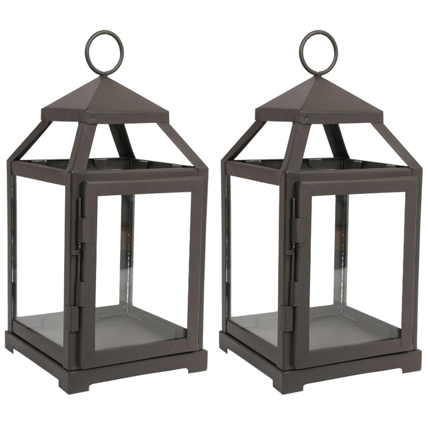 Set of 2 iron lanterns