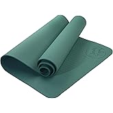 Yoga Mat Thick Non Slip - Longer And Wider Than Other Exercise Mats - ¼-Inch Thick High Density Padding To Avoid Sore Knees D