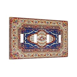 Spshian Vintage Bohemian Blue Red Floral Retro Quad