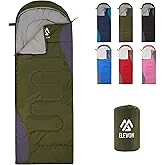 Elevon Sleeping Bag for Adults Teens Kids Cold Warm Weather, Portable Waterproof & Lightweight, Compact with Compression Sack, for 3-4 Seasons Camping, Backpacking, Hiking, Travel, Indoors Outdoors