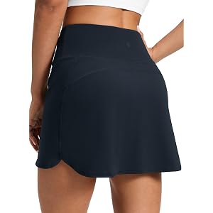 CRZ YOGA Butterluxe High Rise Dolphin Golf Skirts | Built-in Shorts, Extremely Soft, Casual, Bodycon, Mini, Skort for Women