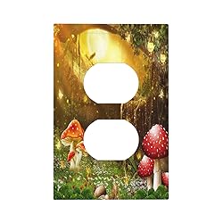 Red Mushroom Forest Fairy Moon Butterfly Single