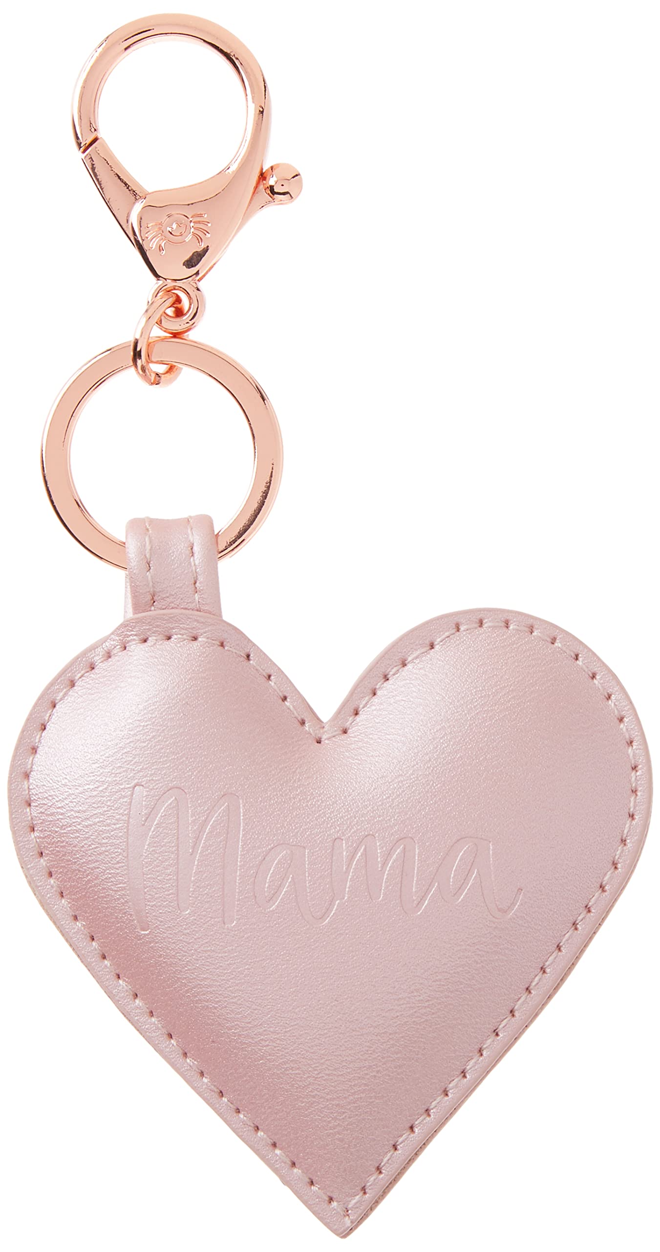 Itzy Ritzy Diaper Bag & Purse Charm, Keychain & Luggage Marker; Measures 6" Long & 3" Wide; Features Durable Clasp & Trendy Rose Gold Hardware, Blush