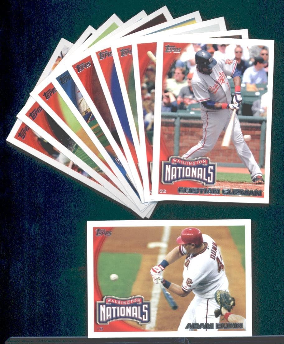 2010 Topps Baseball Cards Complete TEAM SET Washington Nationals